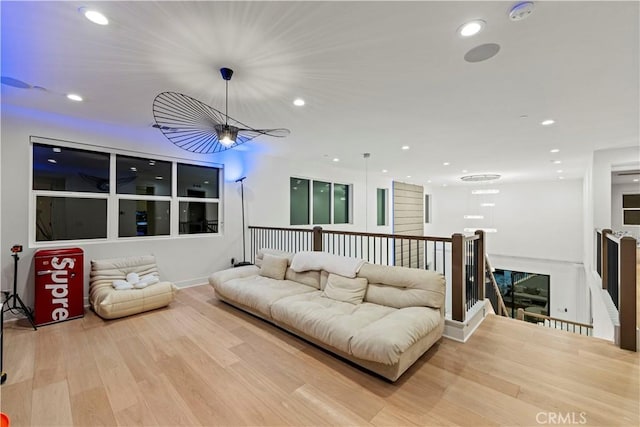 living room featuring hardwood / wood-style floors