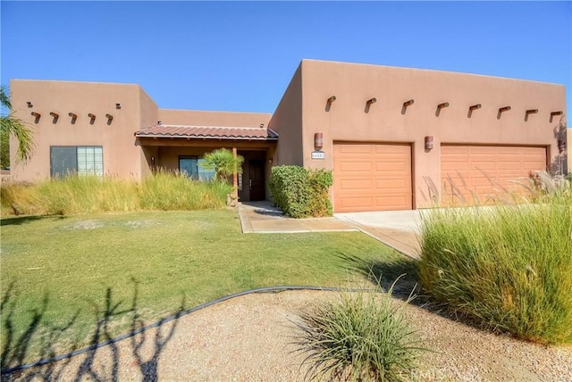 adobe home with a garage