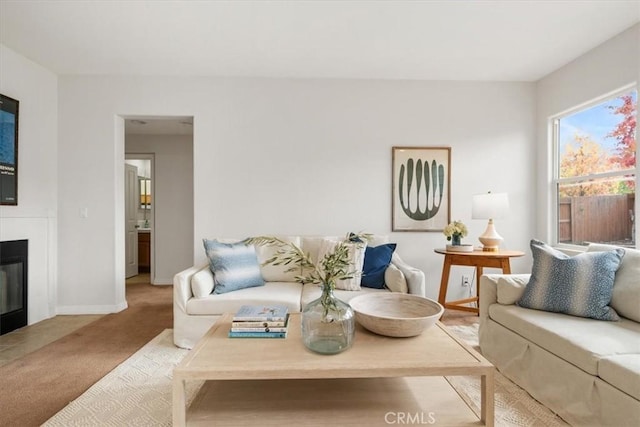 view of carpeted living room