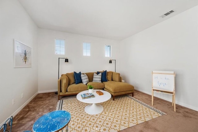 view of carpeted living room