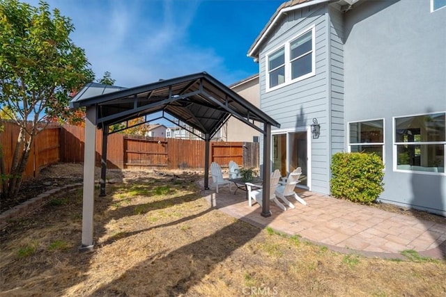 view of yard with a gazebo and a patio area