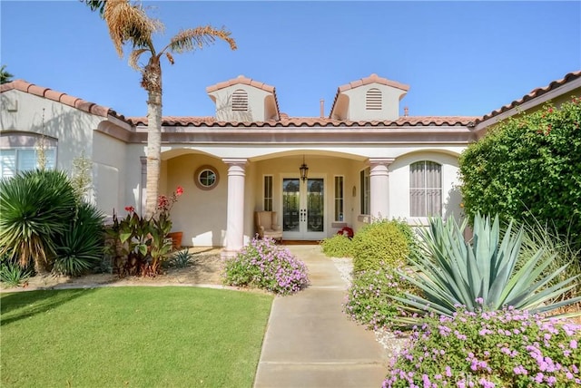 view of front of house with french doors