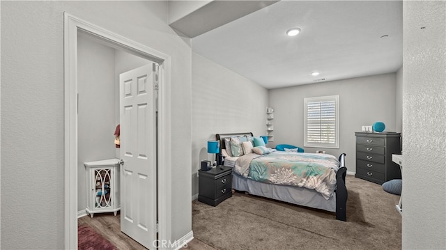 bedroom featuring carpet flooring