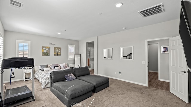 bedroom featuring carpet flooring