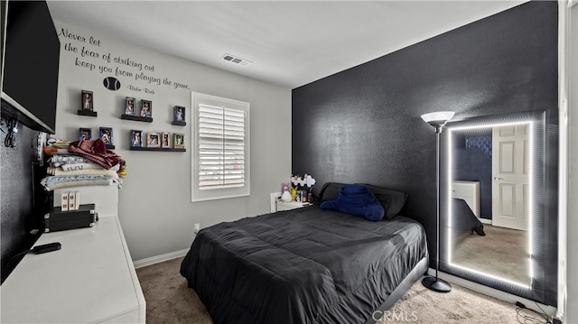 view of carpeted bedroom