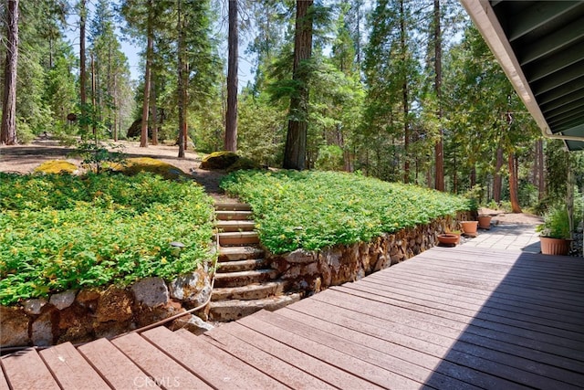 view of wooden terrace