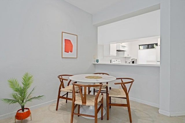 view of dining area