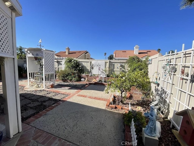 view of yard with a patio