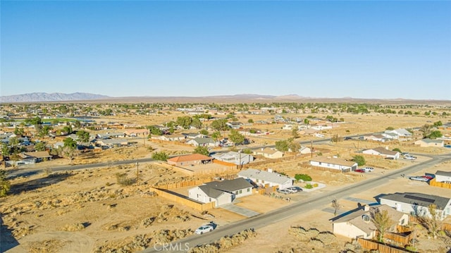 drone / aerial view with a mountain view