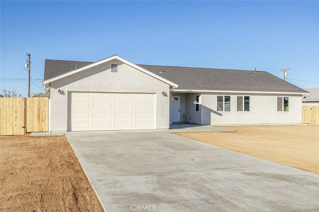 ranch-style house with a garage