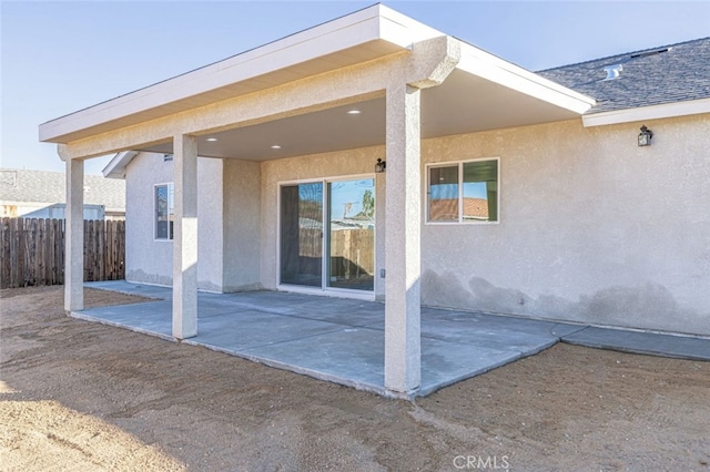 exterior space with a patio