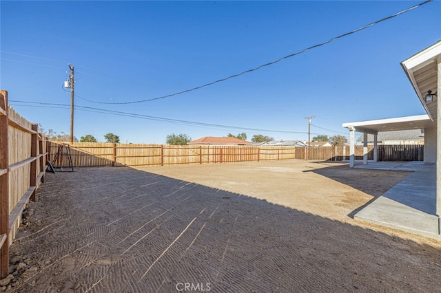 view of yard featuring a patio