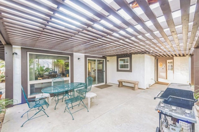 view of patio / terrace with a pergola