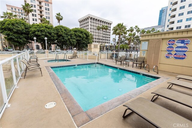 view of pool with a patio area