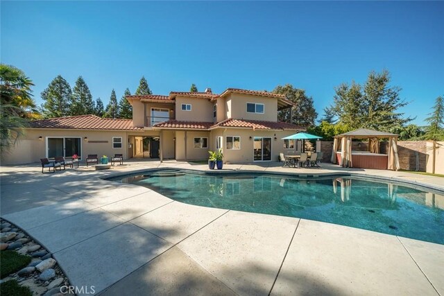 8865 San Gabriel Rd, Atascadero, CA 93422 - view of swimming pool featuring a gazebo and a patio area