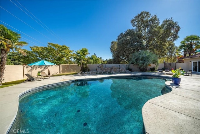 8865 San Gabriel Rd, Atascadero, CA 93422 - view of pool featuring a patio and a fenced backyard