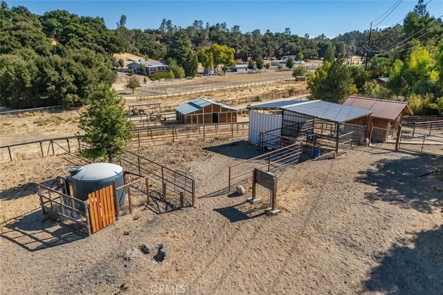 8865 San Gabriel Rd, Atascadero, CA 93422 - view of yard with an exterior structure, an outbuilding, and a view of countryside