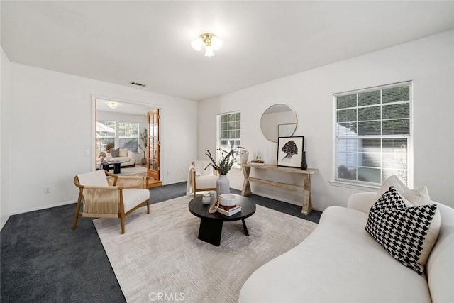 view of carpeted living room