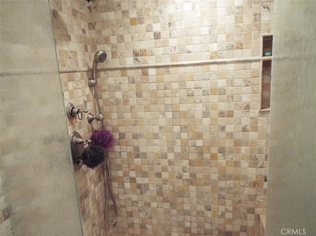 details with tiled shower