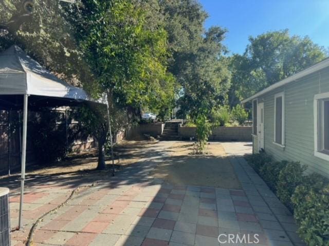 view of patio with a gazebo