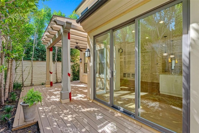 view of wooden deck