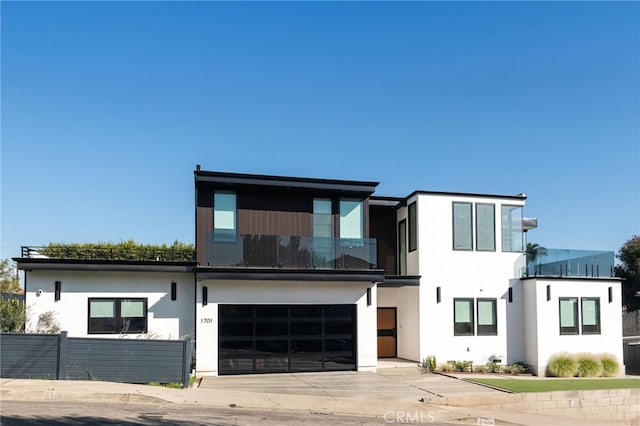 contemporary house with a garage