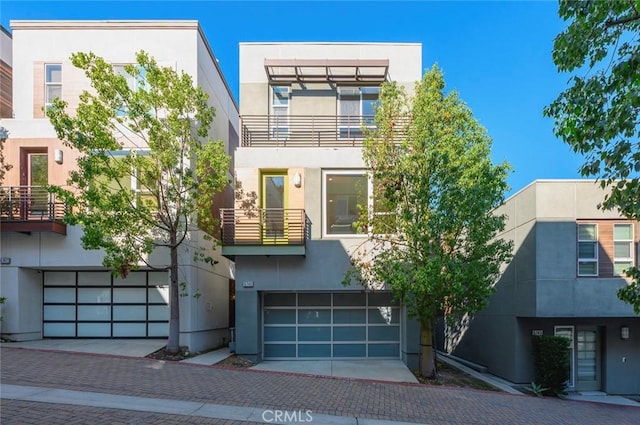 modern home featuring a garage