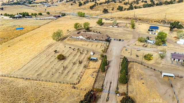 aerial view featuring a rural view