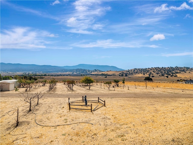 property view of mountains with a rural view