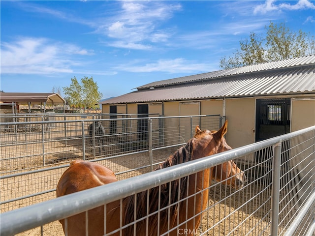 view of horse barn