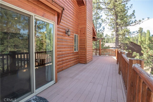 view of wooden deck