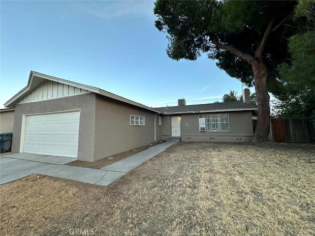 ranch-style house with a garage