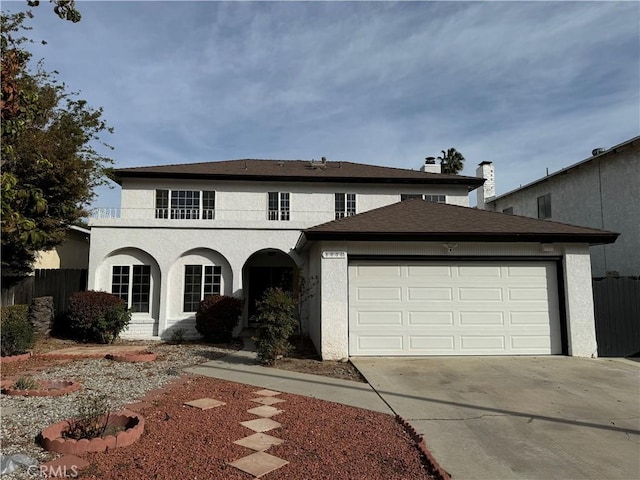 view of front facade featuring a garage