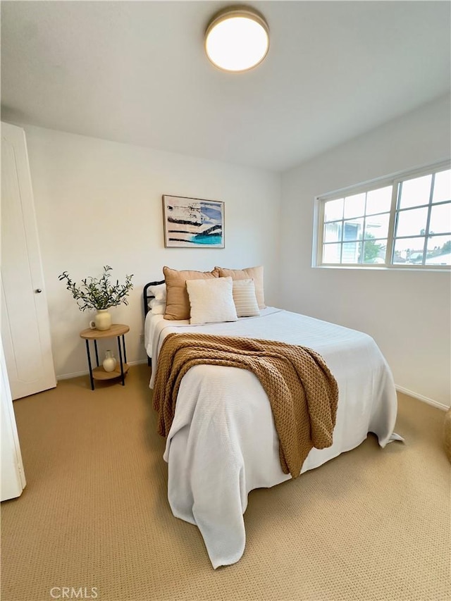 view of carpeted bedroom