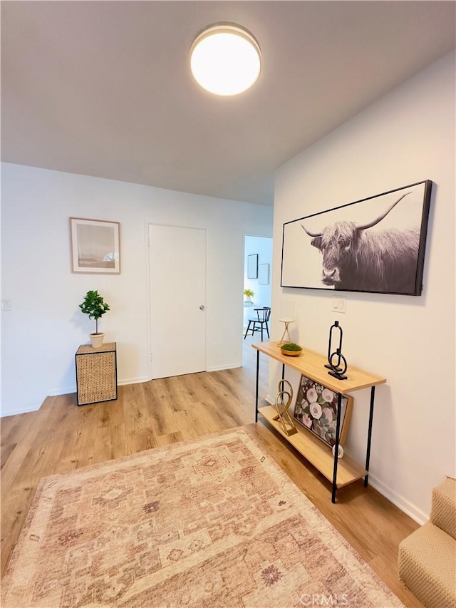 bathroom featuring vanity, wood-type flooring, and tiled shower / bath