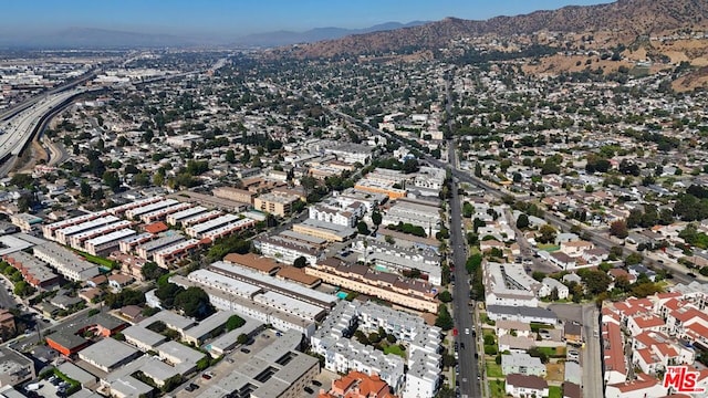 aerial view featuring a mountain view