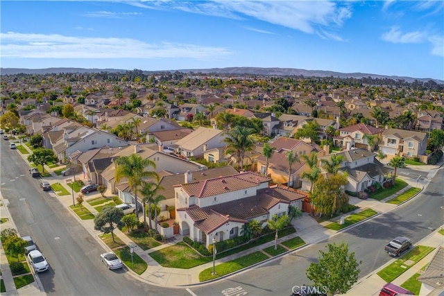 aerial view featuring a mountain view