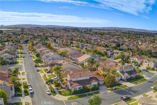 bird's eye view with a mountain view