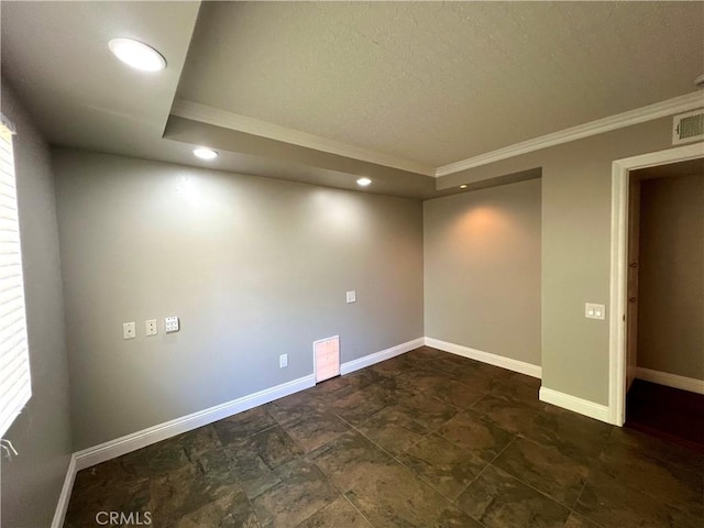 basement with crown molding