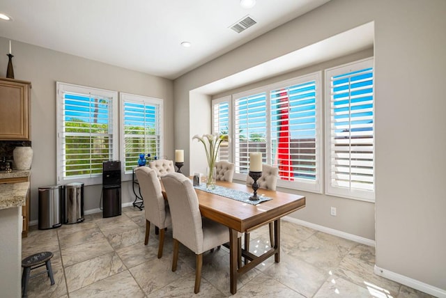 view of dining space