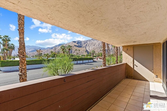 balcony with a mountain view