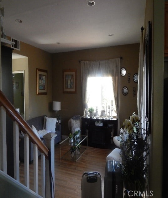 living room featuring hardwood / wood-style floors