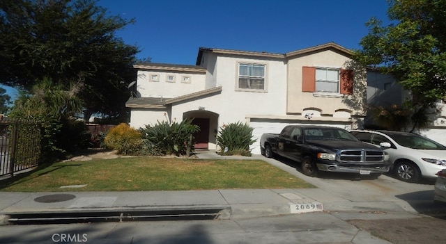 view of front facade with a garage