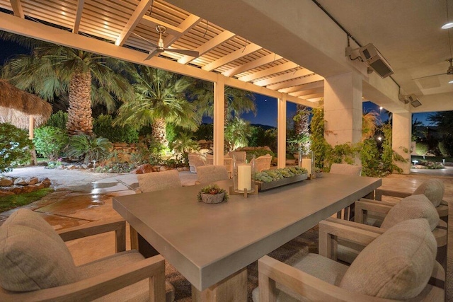 view of patio / terrace featuring a pergola