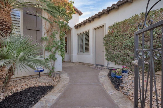 view of doorway to property