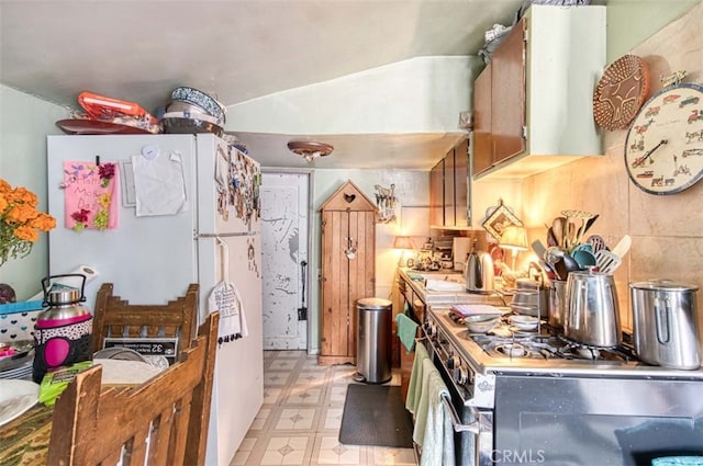 kitchen with stainless steel stove