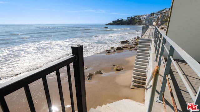 water view with a view of the beach