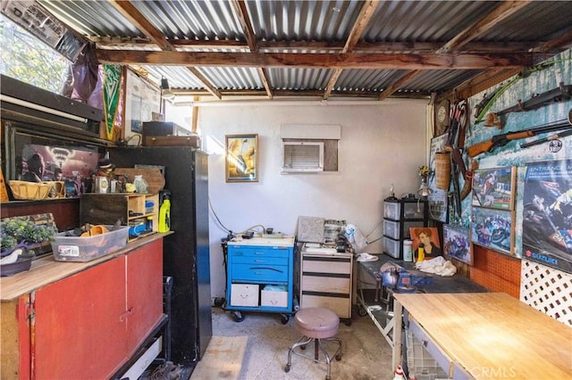 interior space featuring concrete flooring