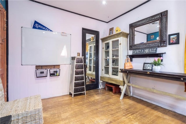 misc room featuring hardwood / wood-style floors