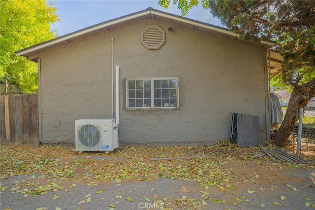 view of property exterior featuring ac unit